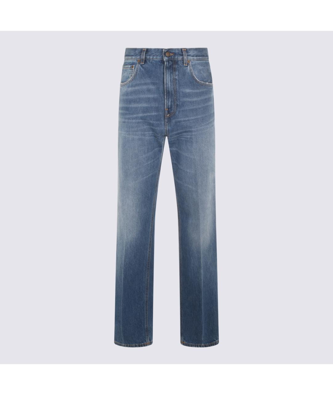 HAIKURE Синие хлопковые прямые джинсы, фото 4