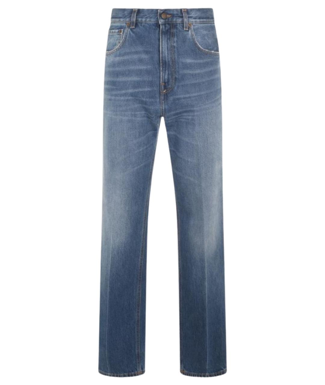 HAIKURE Синие хлопковые прямые джинсы, фото 1