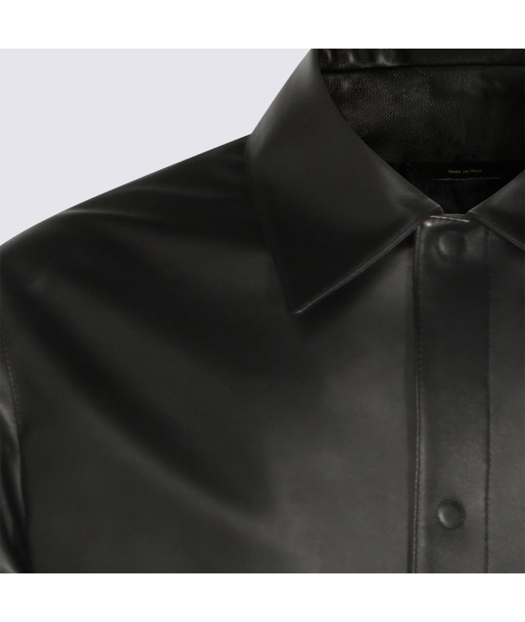 FENDI Черная кожаная куртка, фото 4