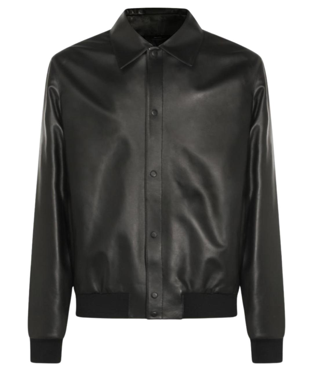 FENDI Черная кожаная куртка, фото 1