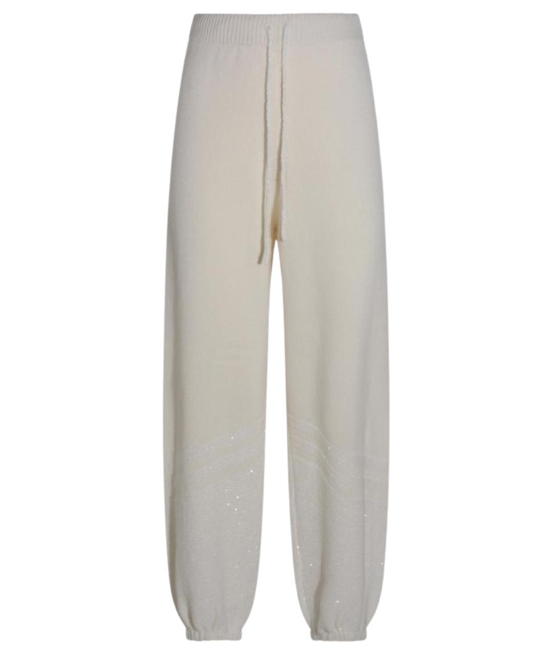 FABIANA FILIPPI Белые шерстяные прямые брюки, фото 1