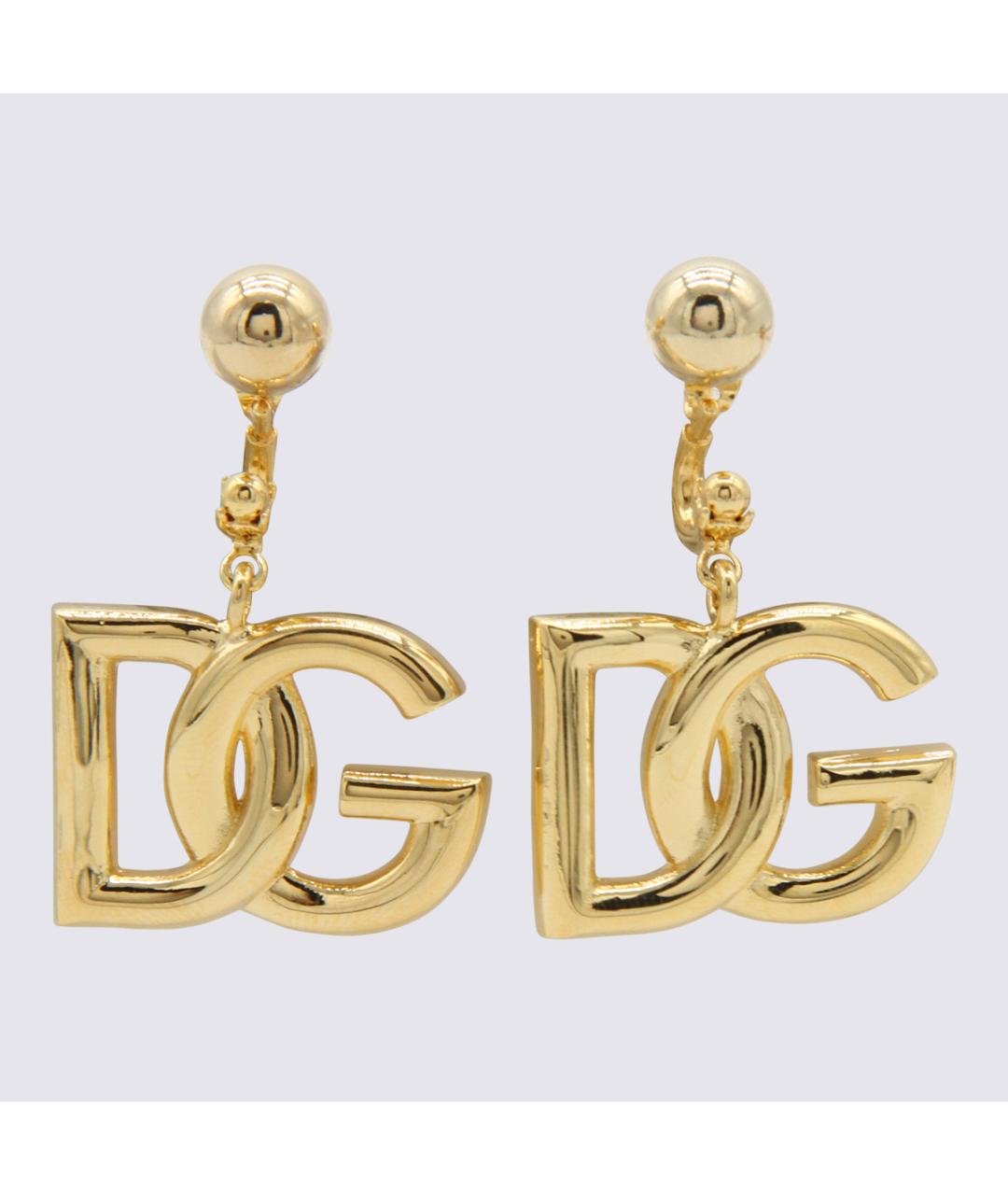 DOLCE&GABBANA Золотые металлические серьги, фото 3