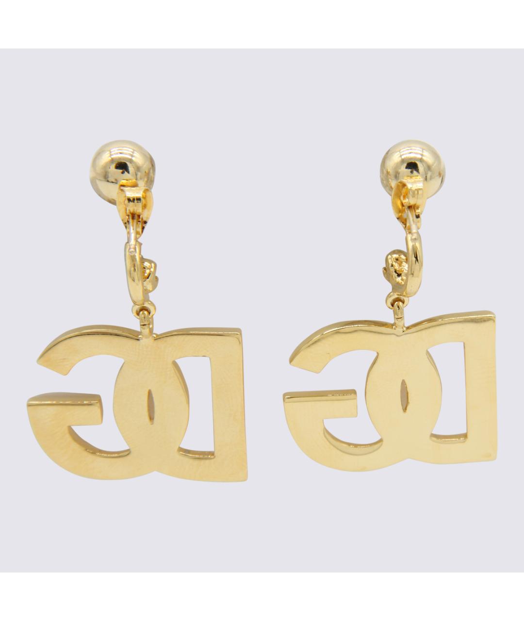 DOLCE&GABBANA Золотые металлические серьги, фото 2