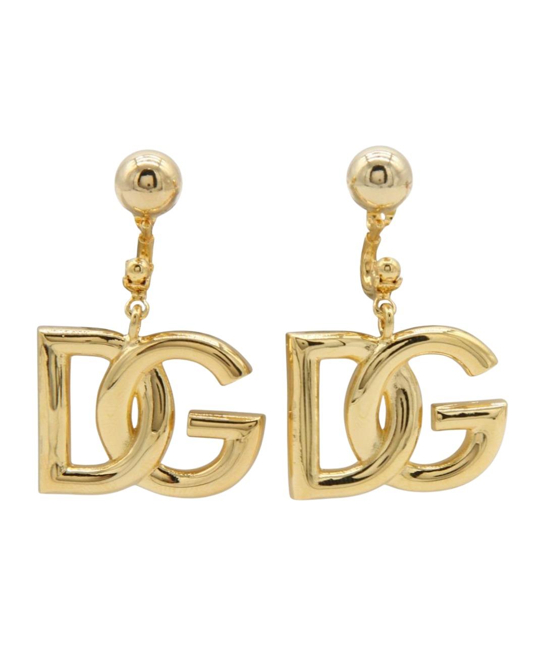DOLCE&GABBANA Золотые металлические серьги, фото 1