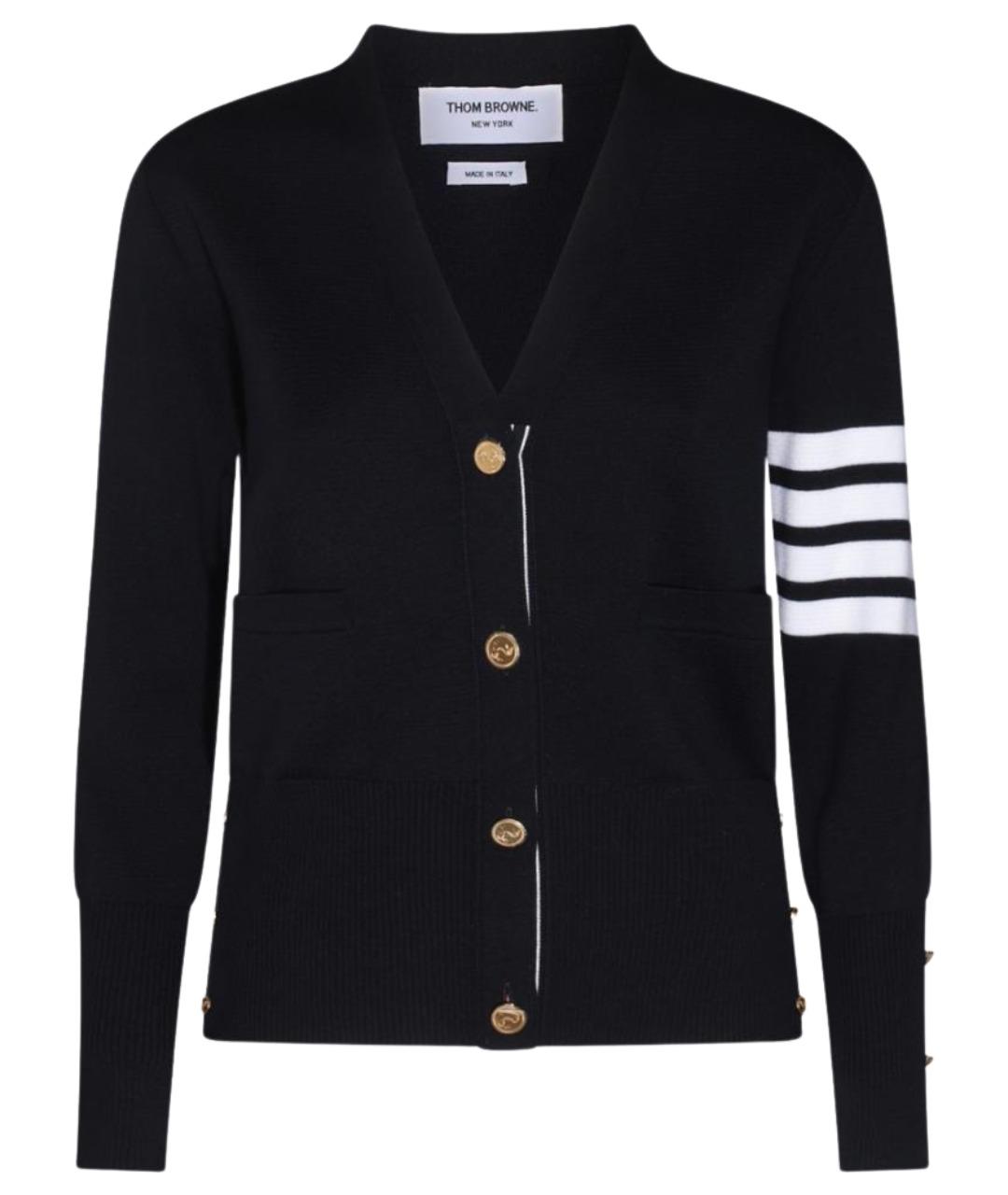 THOM BROWNE Синий шерстяной кардиган, фото 1