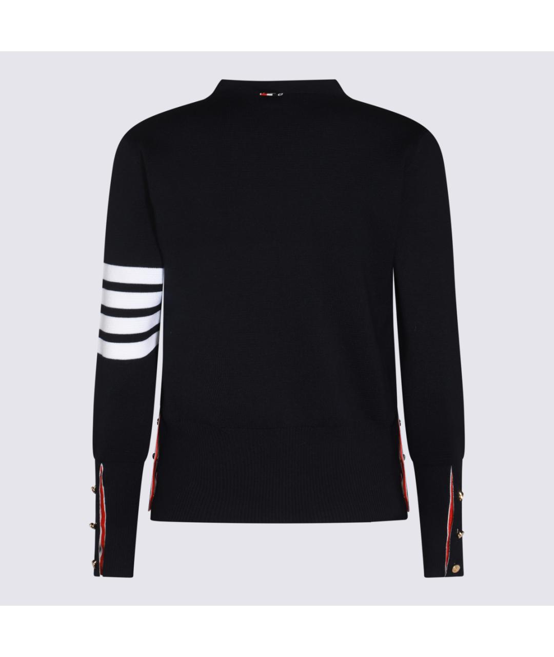 THOM BROWNE Синий шерстяной кардиган, фото 2