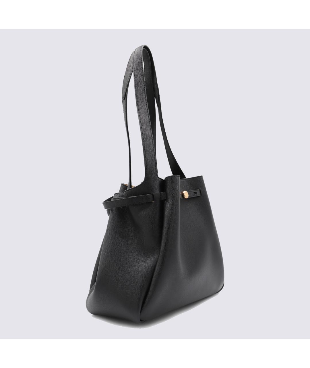 TORY BURCH Черная кожаная сумка тоут, фото 2