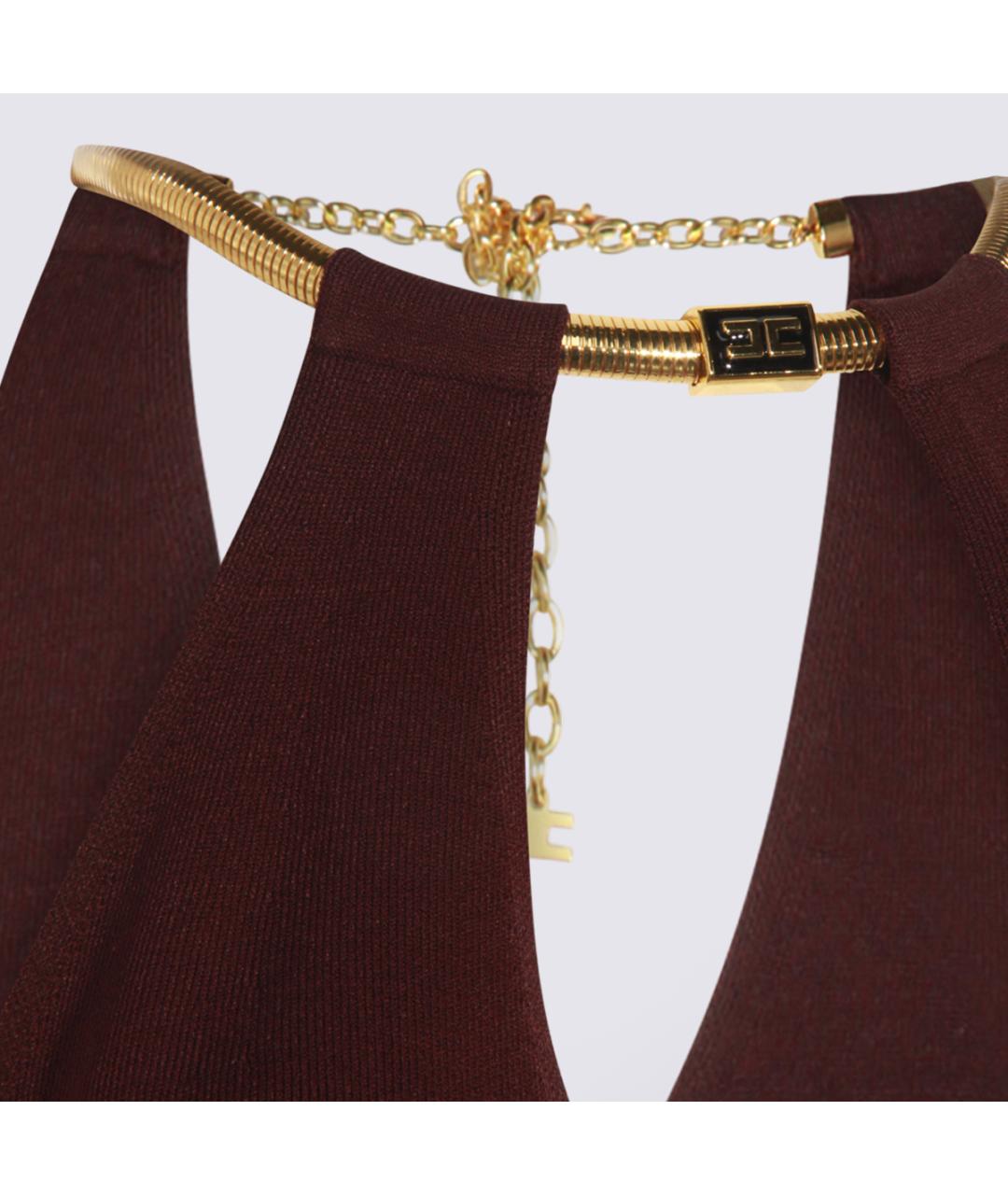 ELISABETTA FRANCHI Красная вискозная майка, фото 3