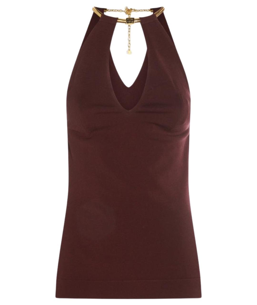 ELISABETTA FRANCHI Красная вискозная майка, фото 1