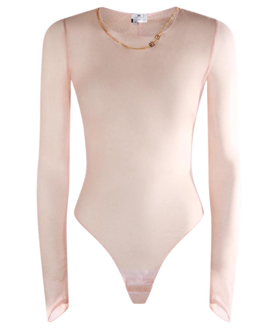 ELISABETTA FRANCHI Розовое полиэстеровое боди, фото 1