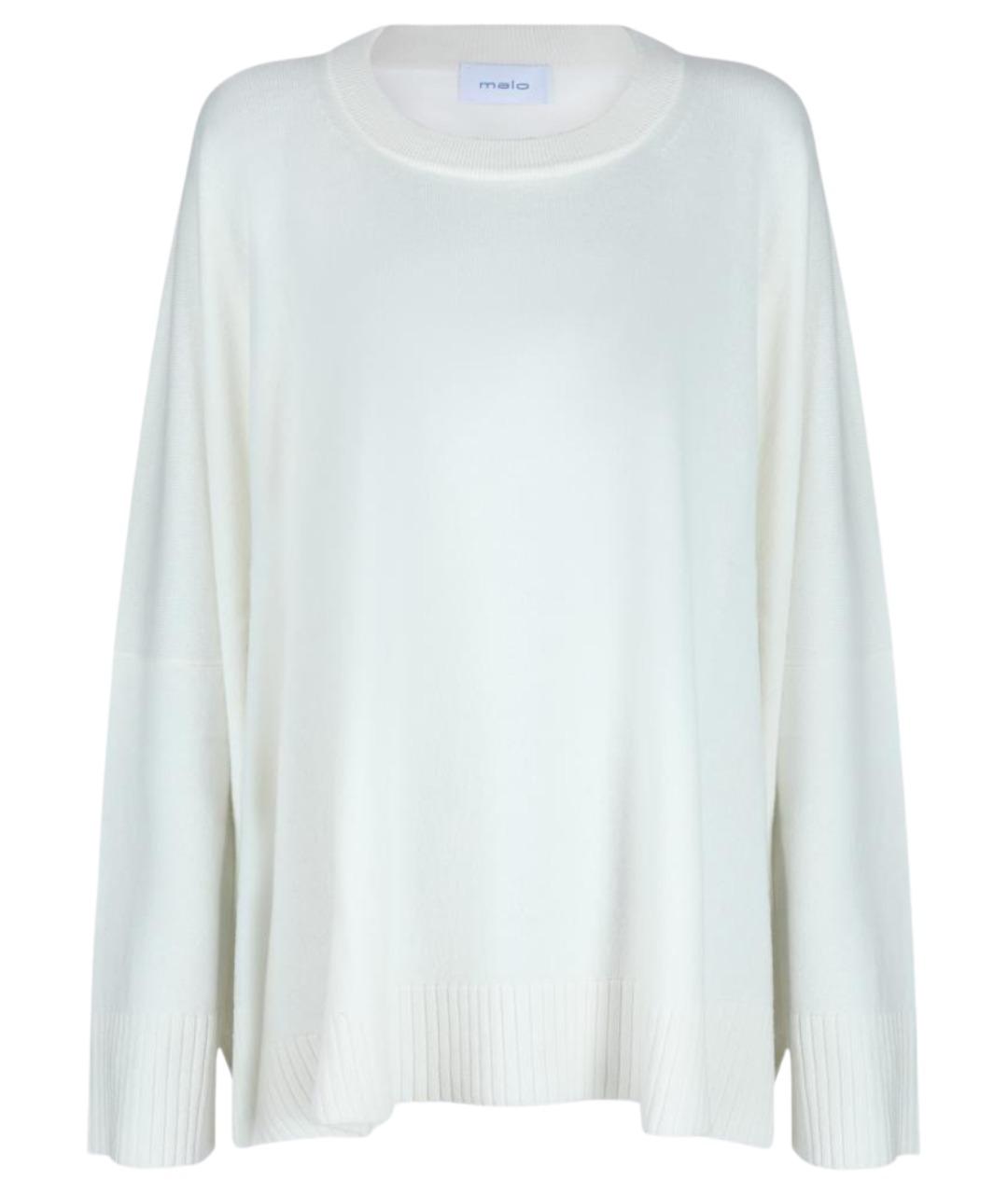 MALO Белый шерстяной джемпер / свитер, фото 1