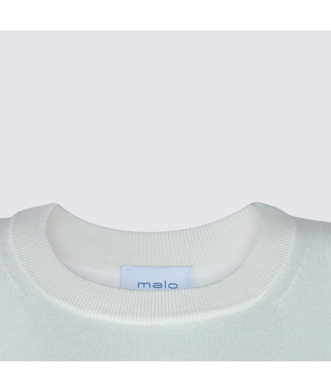 MALO Белый шерстяной джемпер / свитер, фото 3