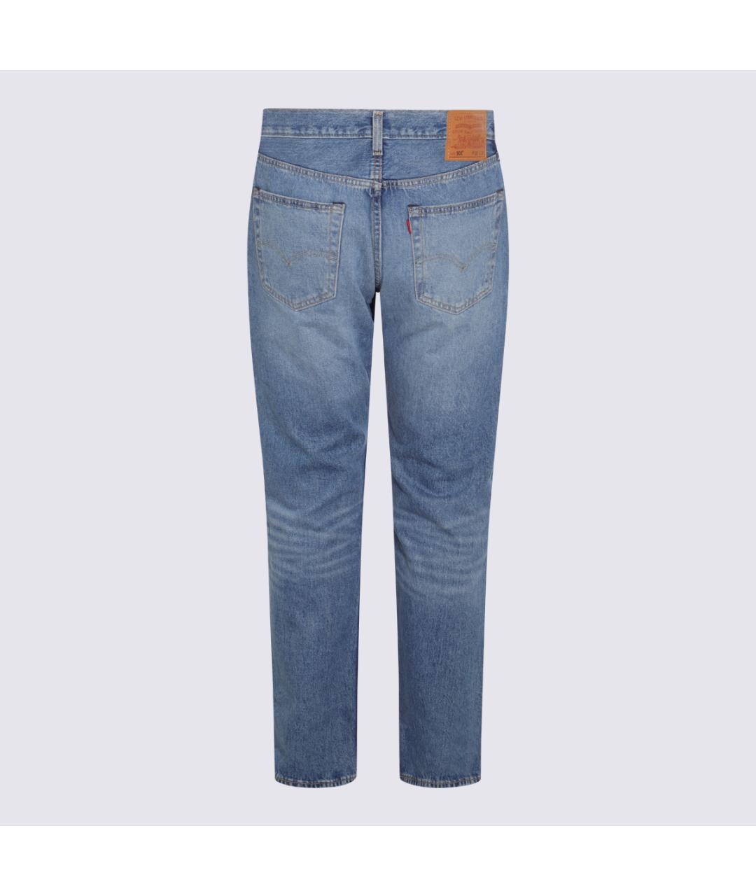 LEVI'S Синие хлопковые прямые джинсы, фото 2