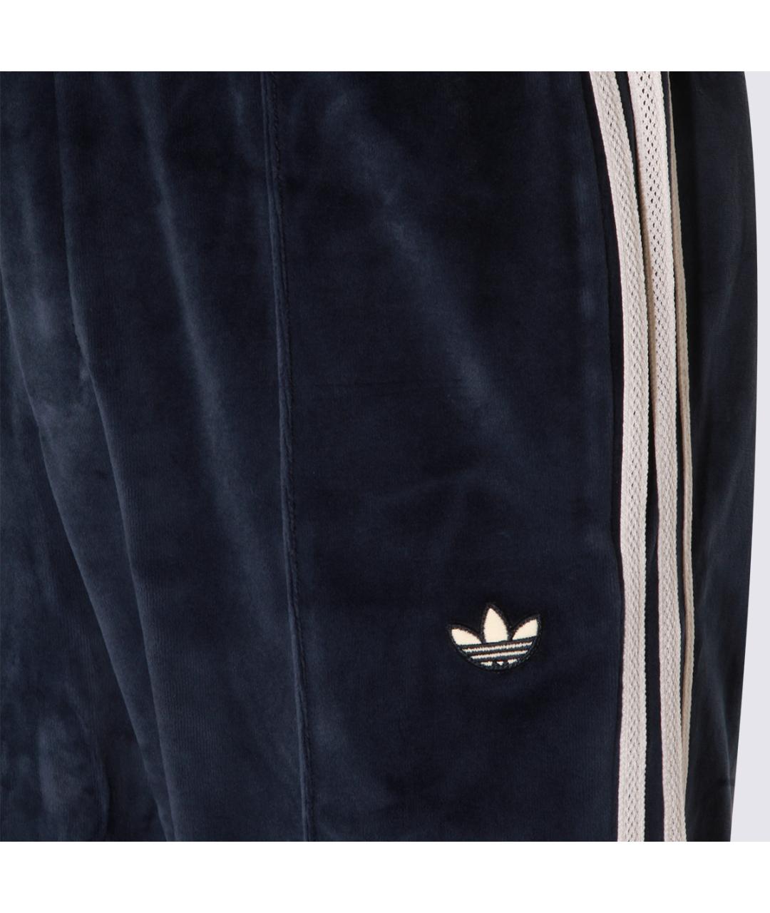 ADIDAS Синие хлопковые прямые брюки, фото 3