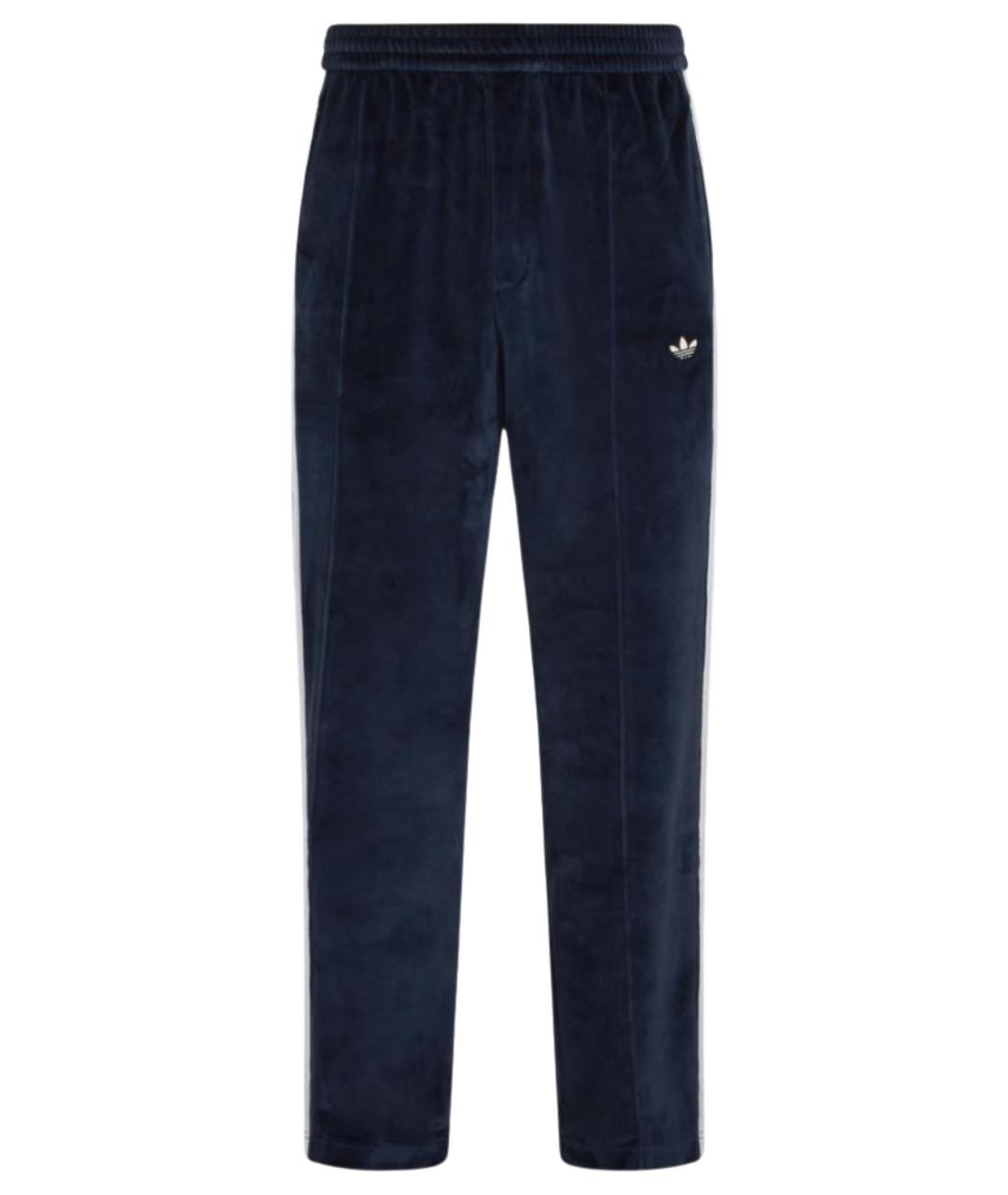 ADIDAS Синие хлопковые прямые брюки, фото 1