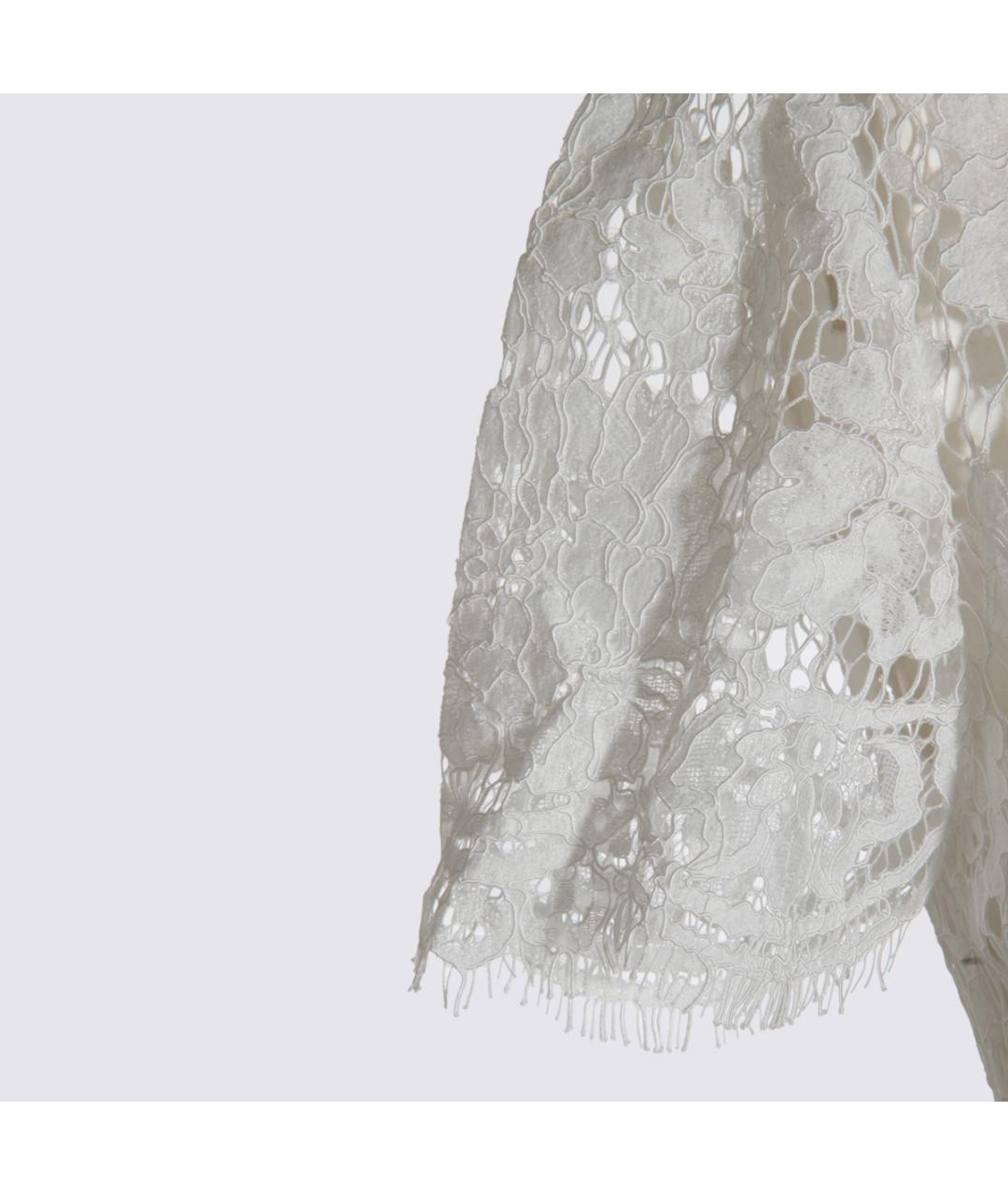 SELF-PORTRAIT Белое хлопковое вечернее платье, фото 4