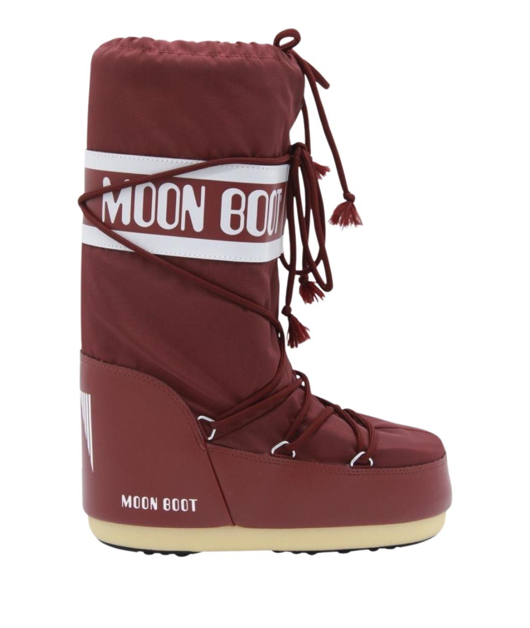 MOON BOOT Бордовые сапоги, фото 1