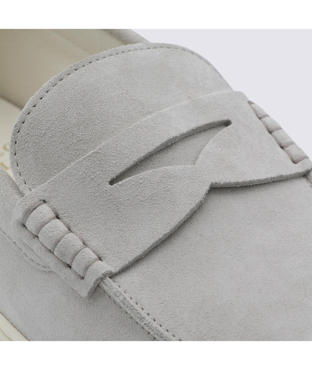 BRUNELLO CUCINELLI Серые замшевые лоферы, фото 4