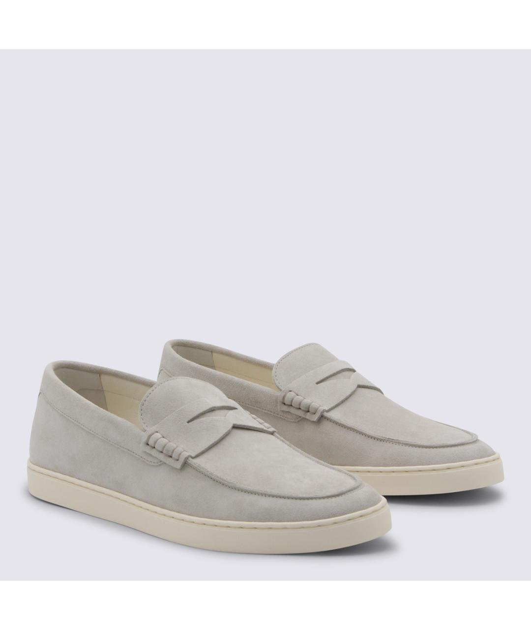 BRUNELLO CUCINELLI Серые замшевые лоферы, фото 2