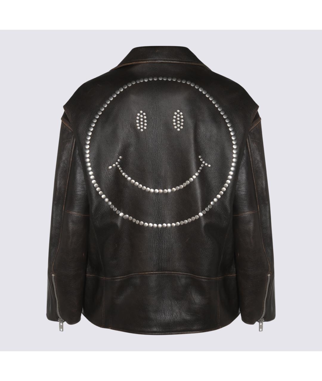 MOSCHINO Коричневая кожаная куртка, фото 2