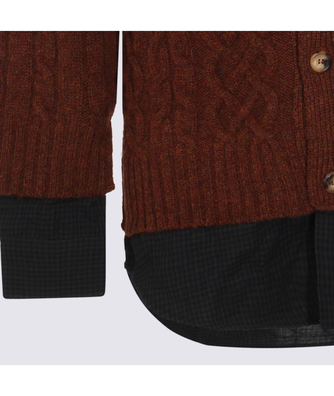 MOSCHINO Коричневый шерстяной джемпер / свитер, фото 4
