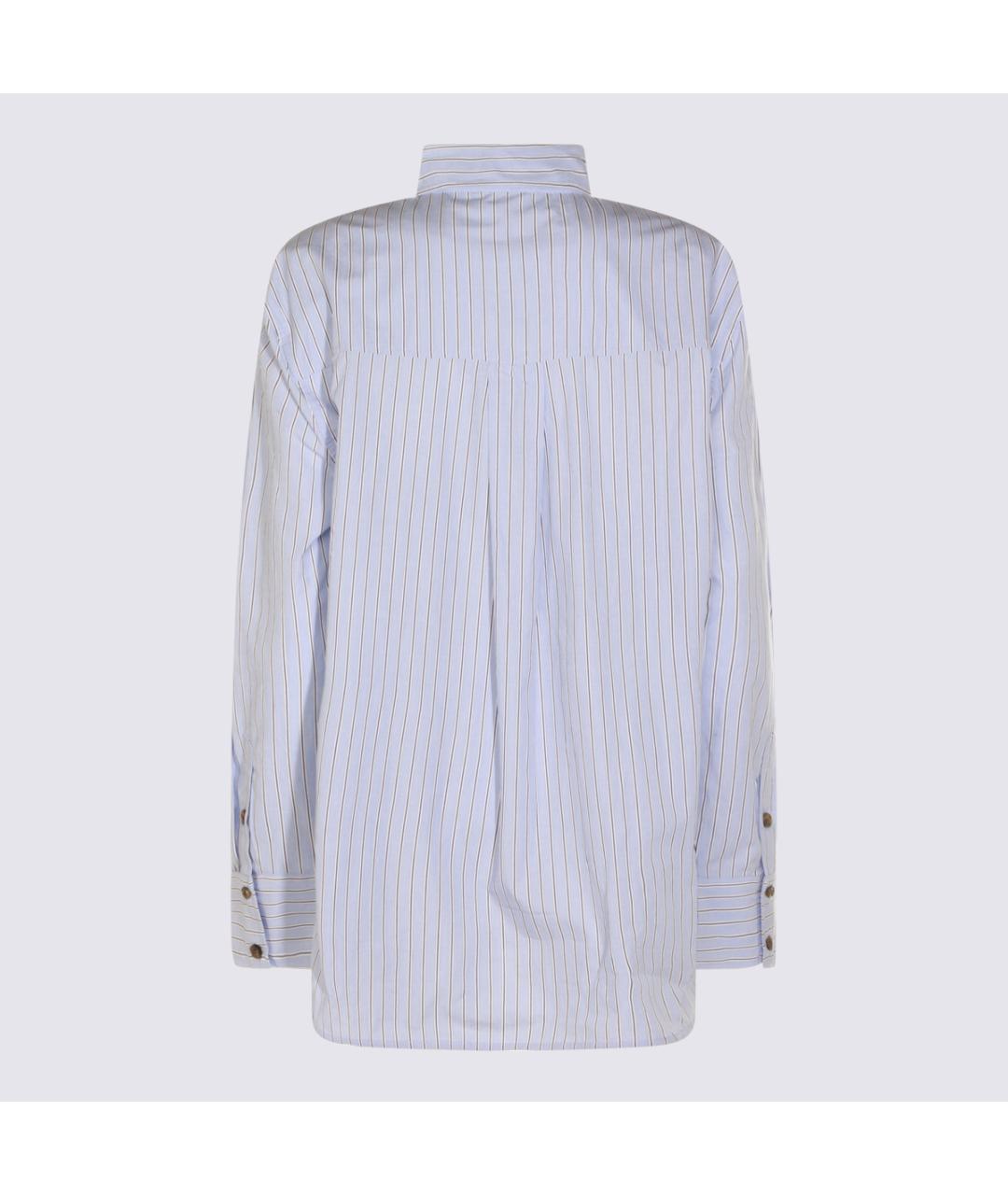 GANNI Голубая хлопковая рубашка, фото 2