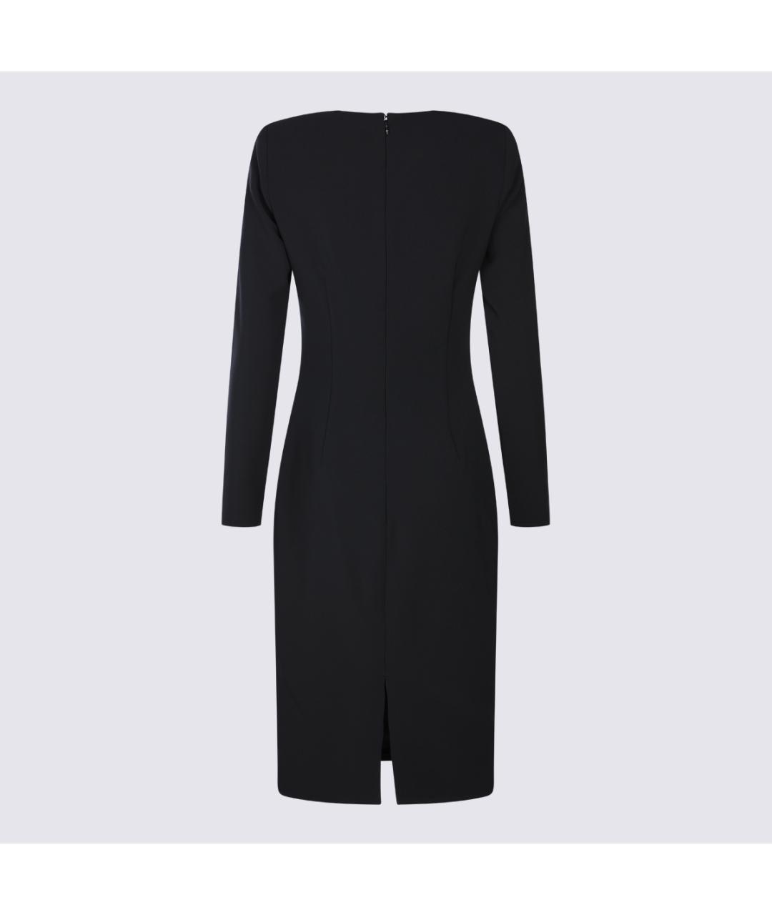 ELISABETTA FRANCHI Черное полиэстеровое повседневное платье, фото 2