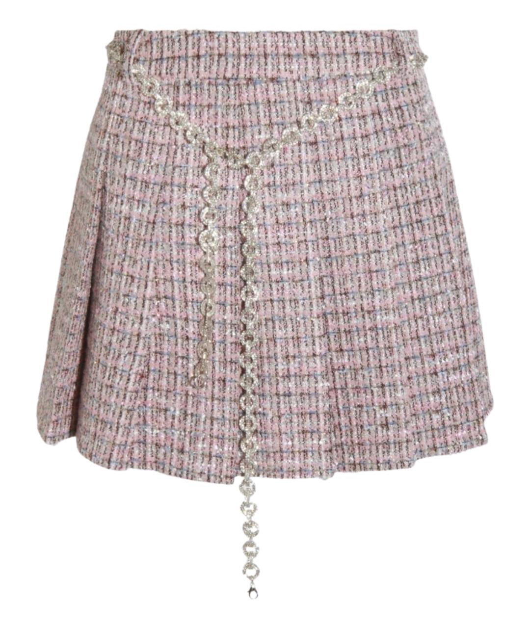 SELF-PORTRAIT Розовая шерстяная юбка мини, фото 1