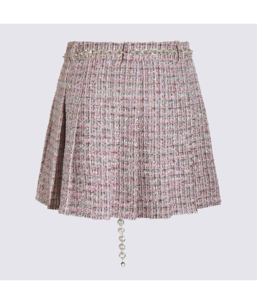 SELF-PORTRAIT Розовая шерстяная юбка мини, фото 2