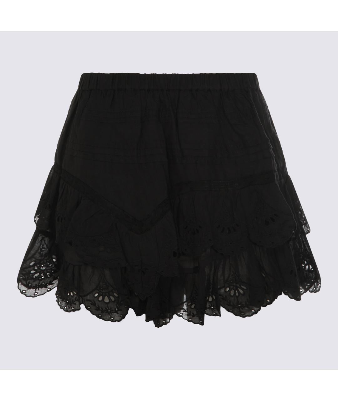 ISABEL MARANT ETOILE Черная хлопковая юбка мини, фото 2