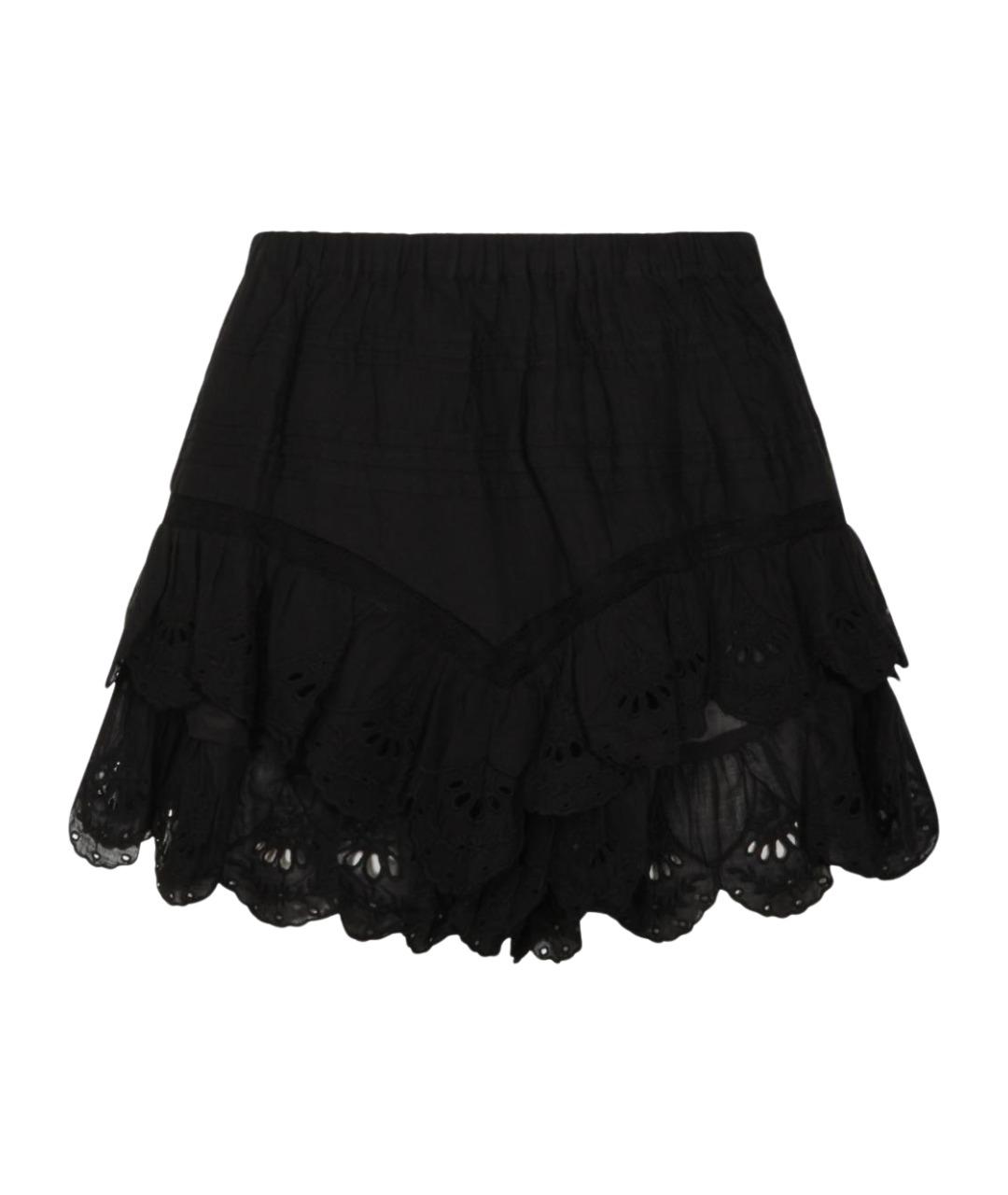 ISABEL MARANT ETOILE Черная хлопковая юбка мини, фото 1