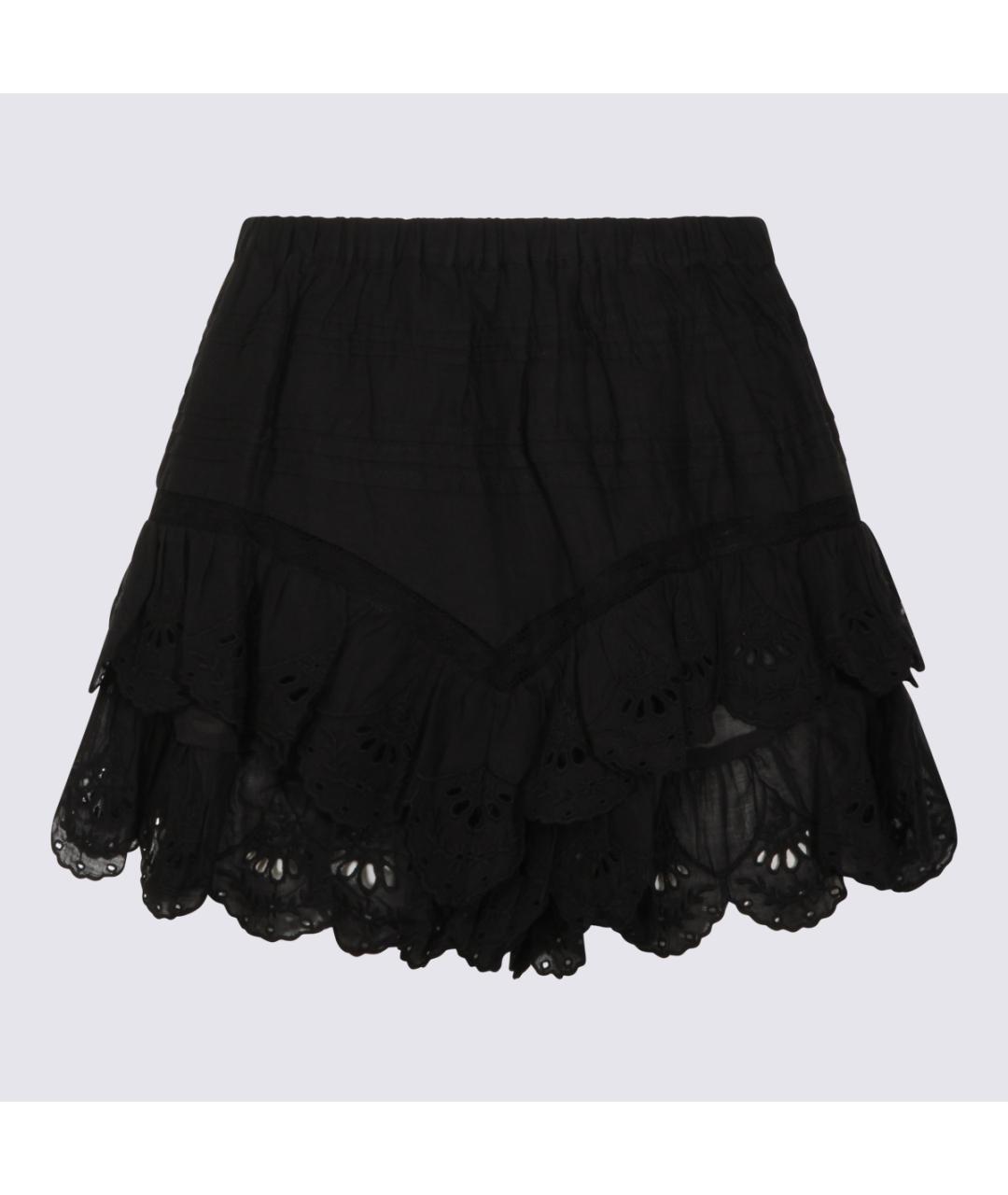 ISABEL MARANT ETOILE Черная хлопковая юбка мини, фото 4