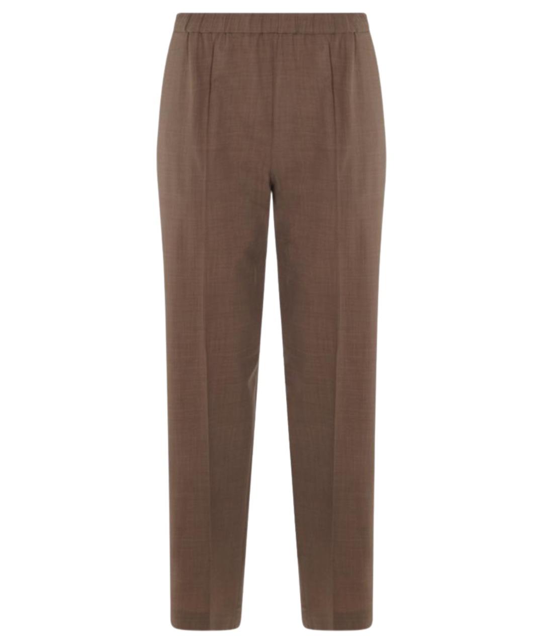 FABIANA FILIPPI Бежевые шерстяные прямые брюки, фото 1