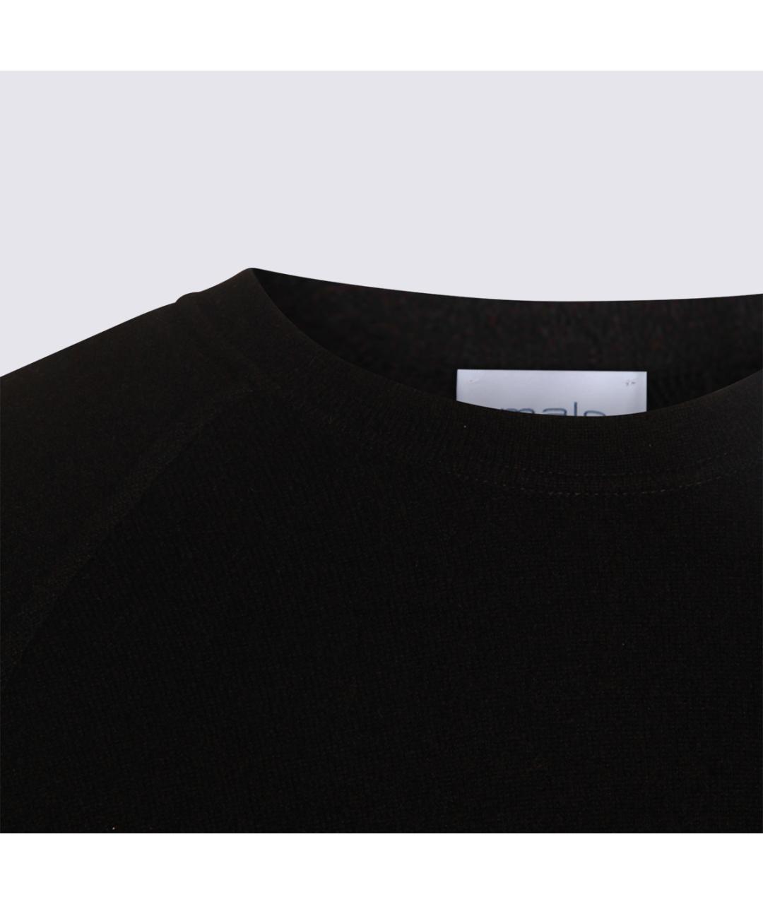 MALO Черный шерстяной джемпер / свитер, фото 4