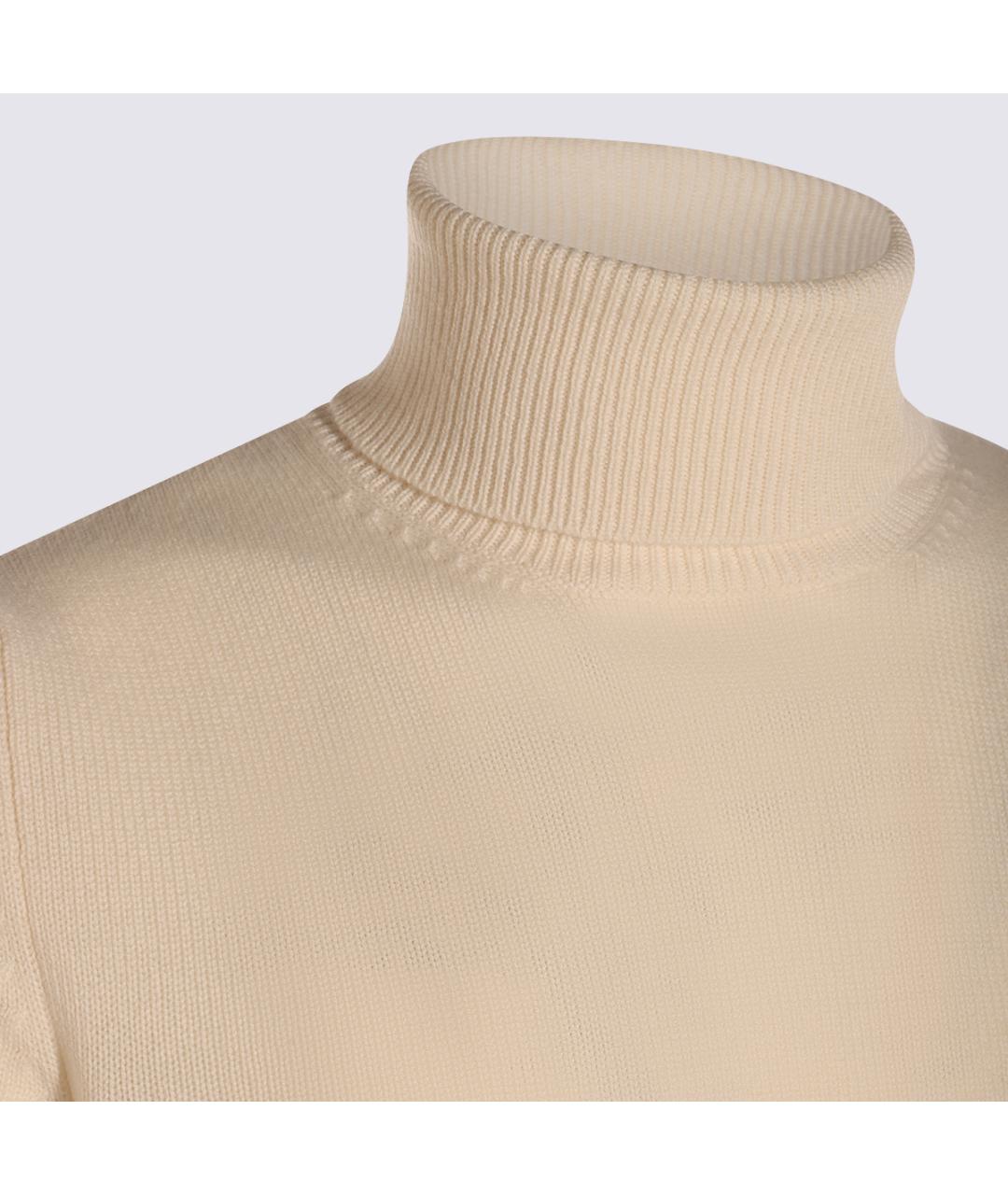 MALO Бежевый шерстяной джемпер / свитер, фото 4