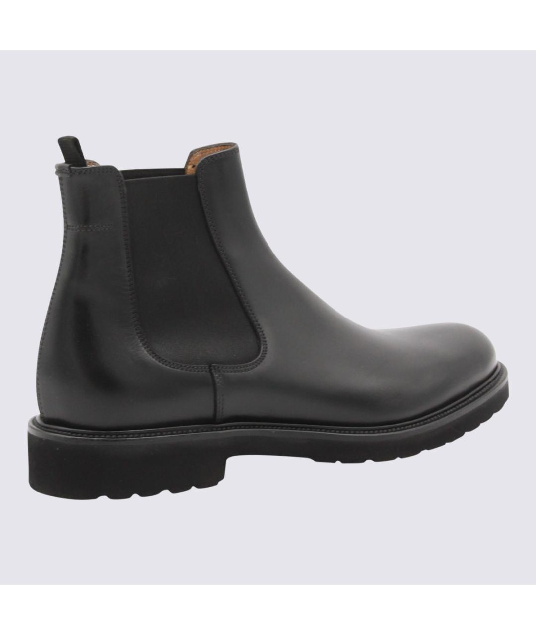 MILLE885 Черные кожаные низкие ботинки, фото 3