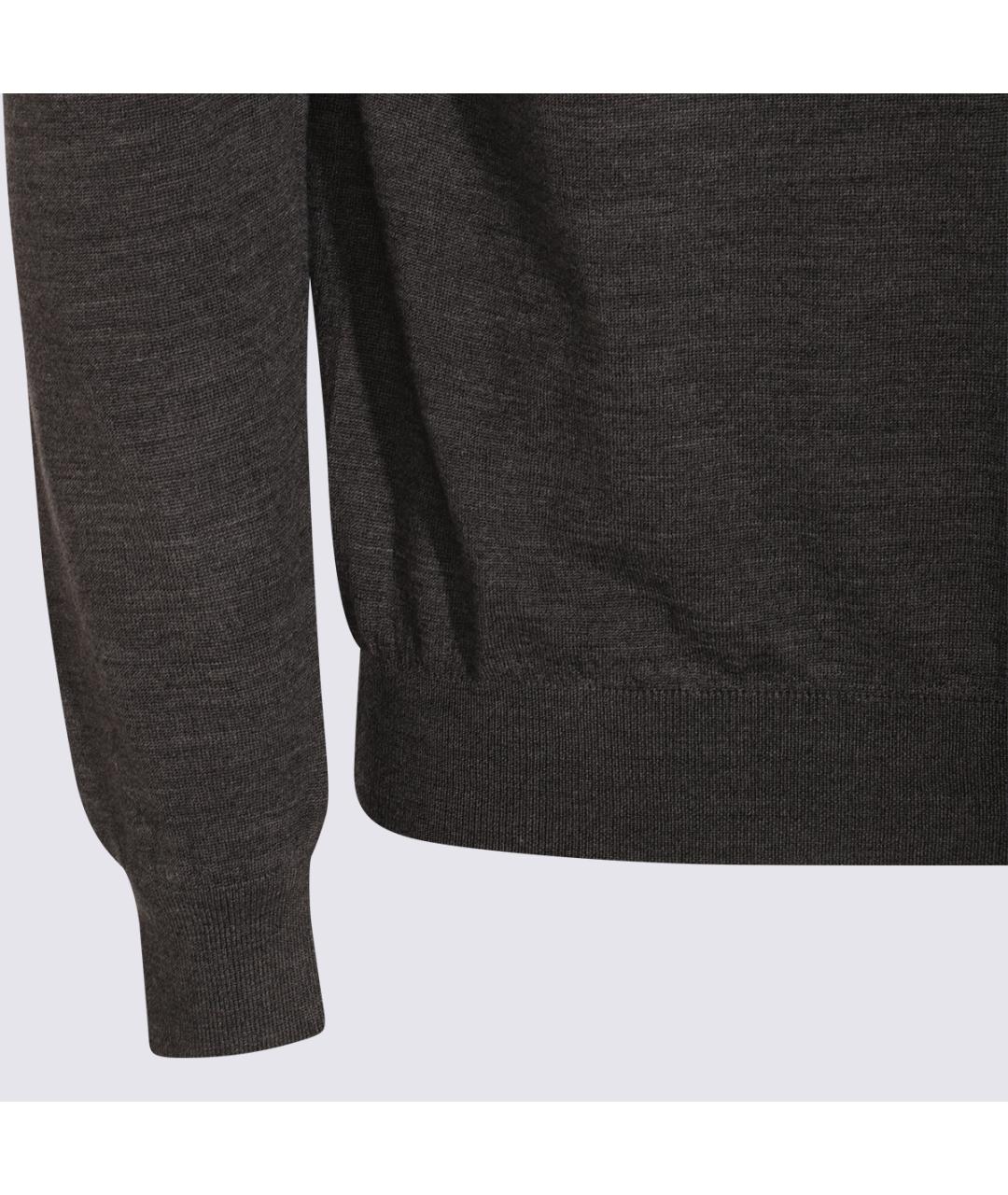 MALO Серый шерстяной джемпер / свитер, фото 3