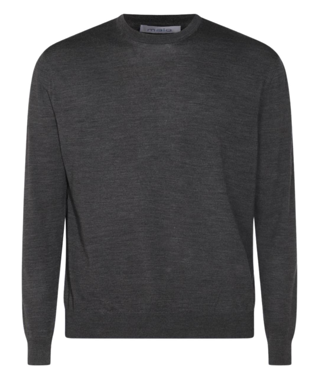 MALO Серый шерстяной джемпер / свитер, фото 1