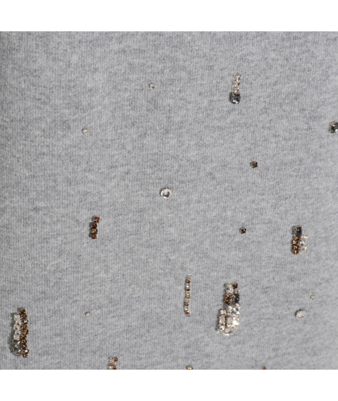 FABIANA FILIPPI Серое шерстяное повседневное платье, фото 4