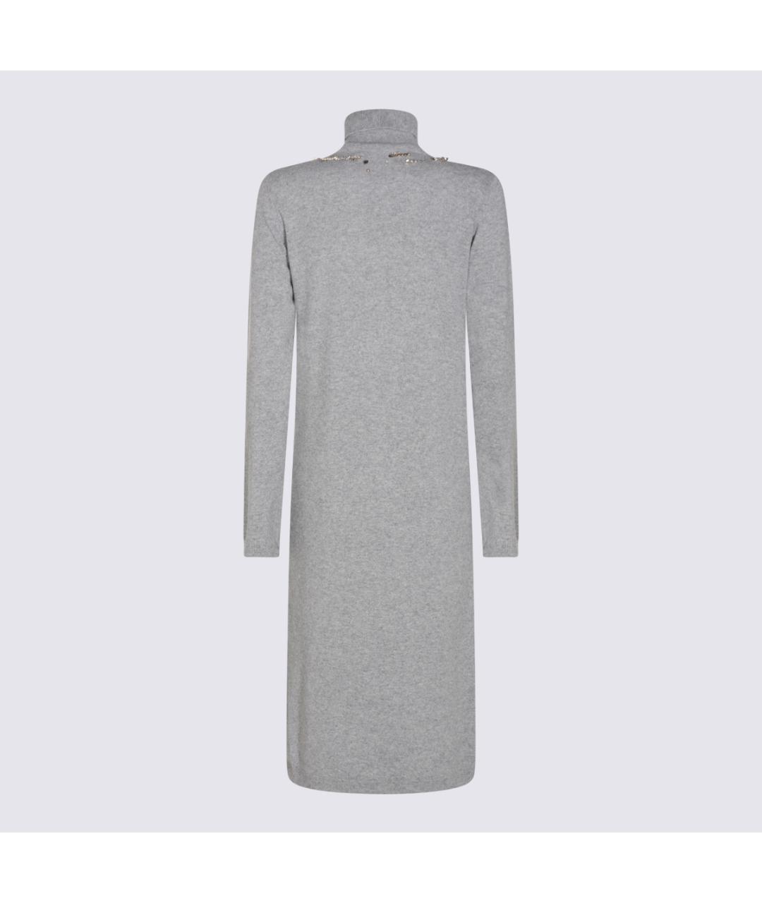FABIANA FILIPPI Серое шерстяное повседневное платье, фото 2