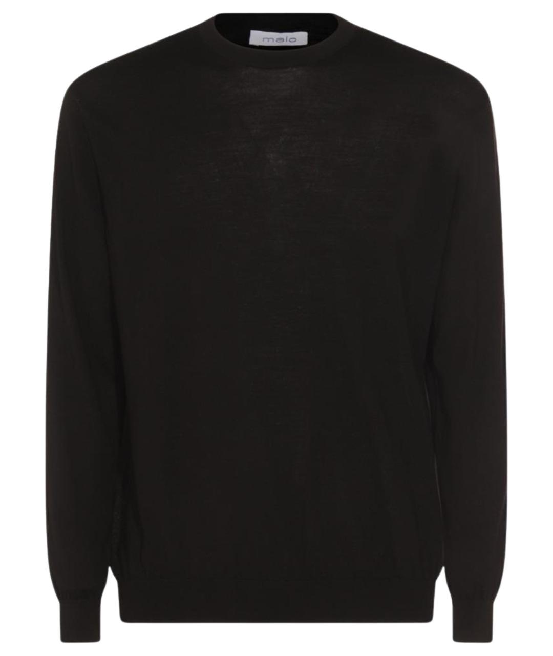 MALO Черный шерстяной джемпер / свитер, фото 1