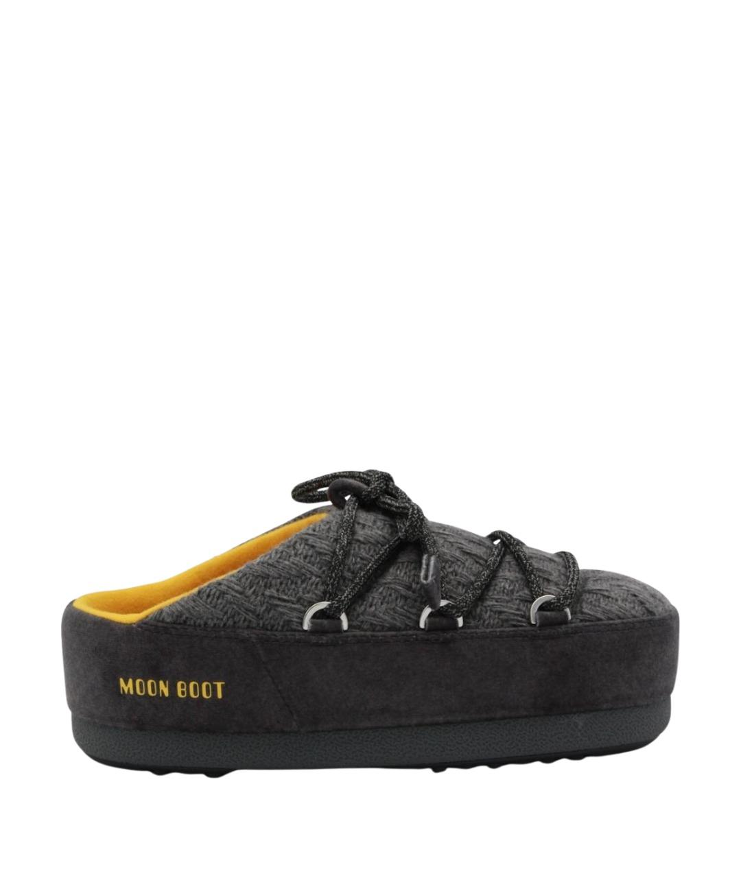 MOON BOOT Серые текстильные ботинки, фото 1