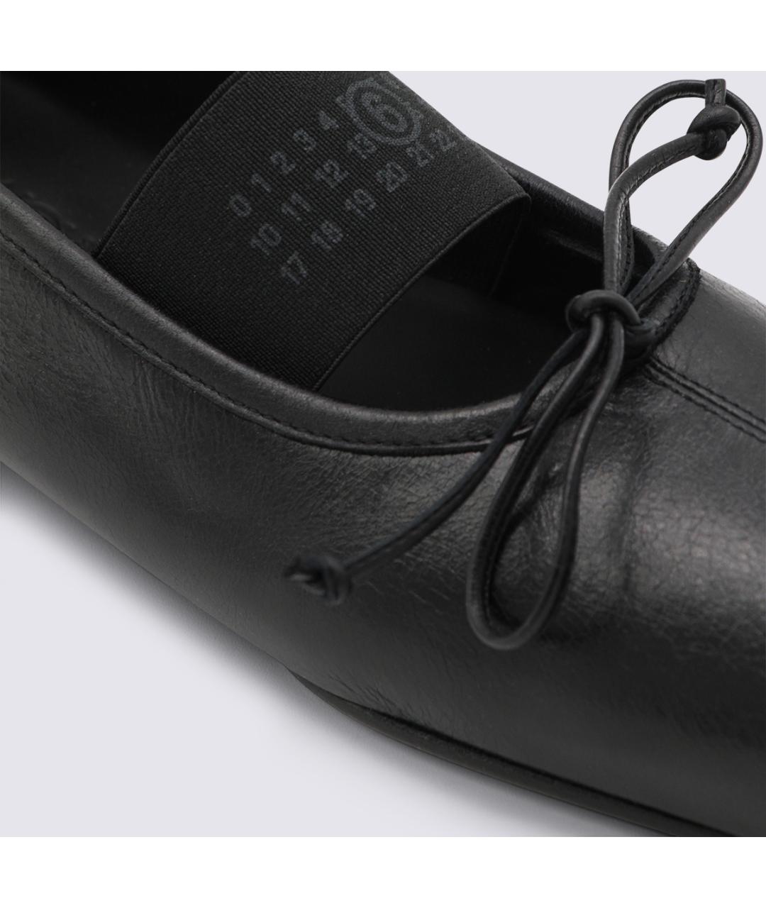 MM6 MAISON MARGIELA Черные кожаные балетки, фото 4