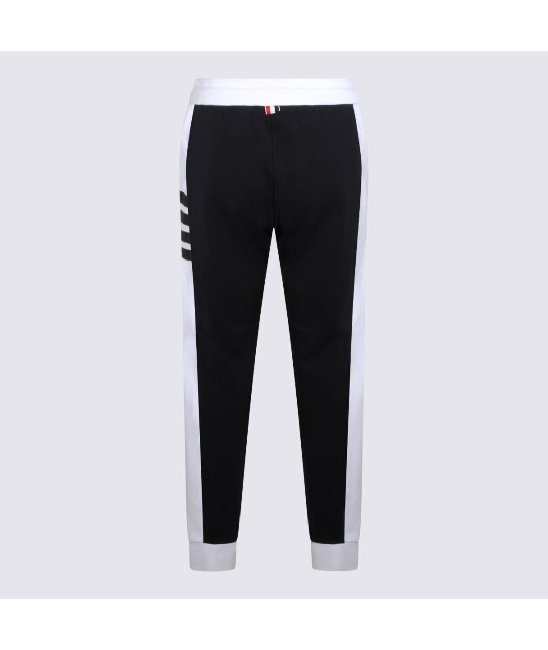 THOM BROWNE Темно-синие хлопковые прямые брюки, фото 2