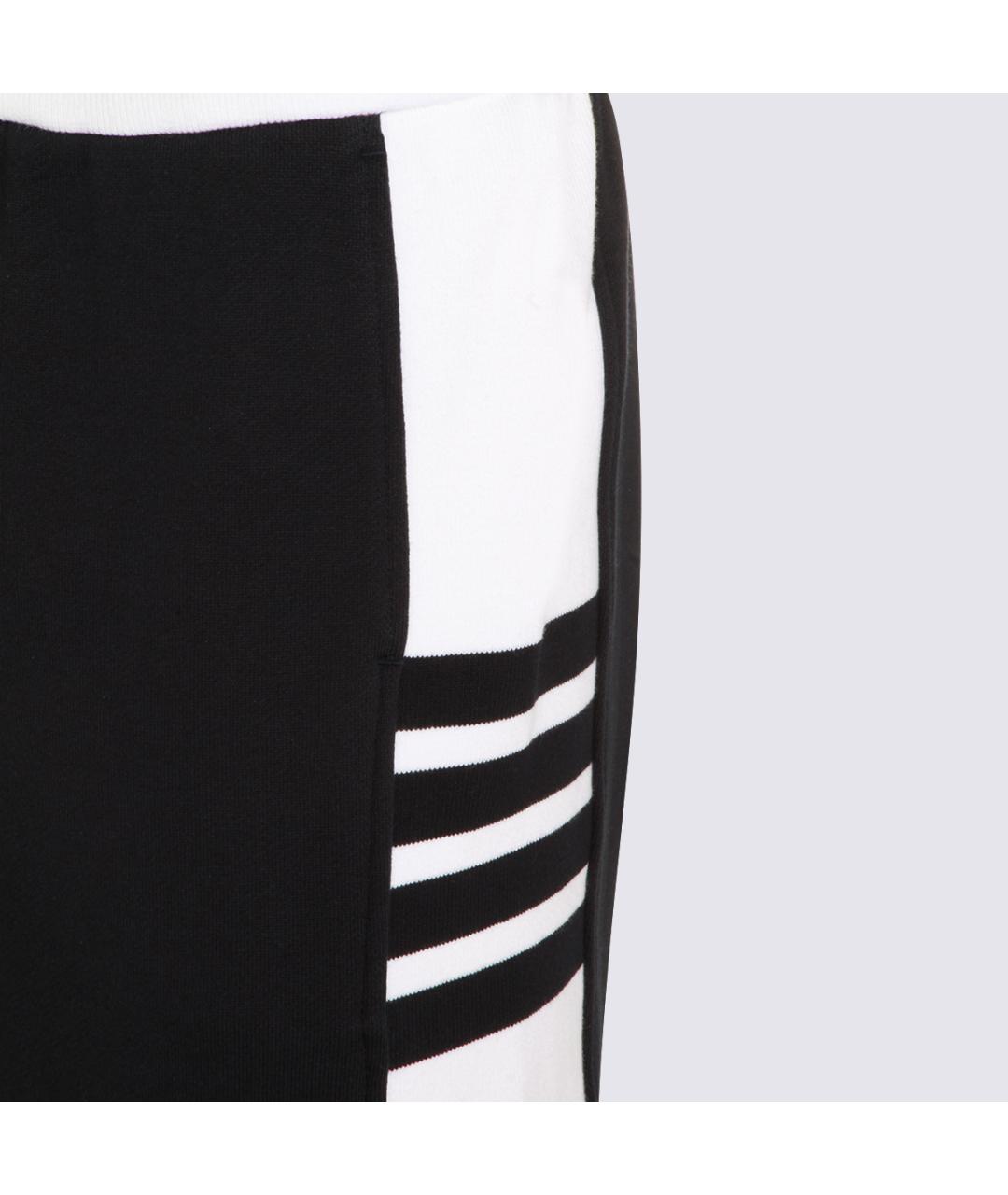 THOM BROWNE Темно-синие хлопковые прямые брюки, фото 3