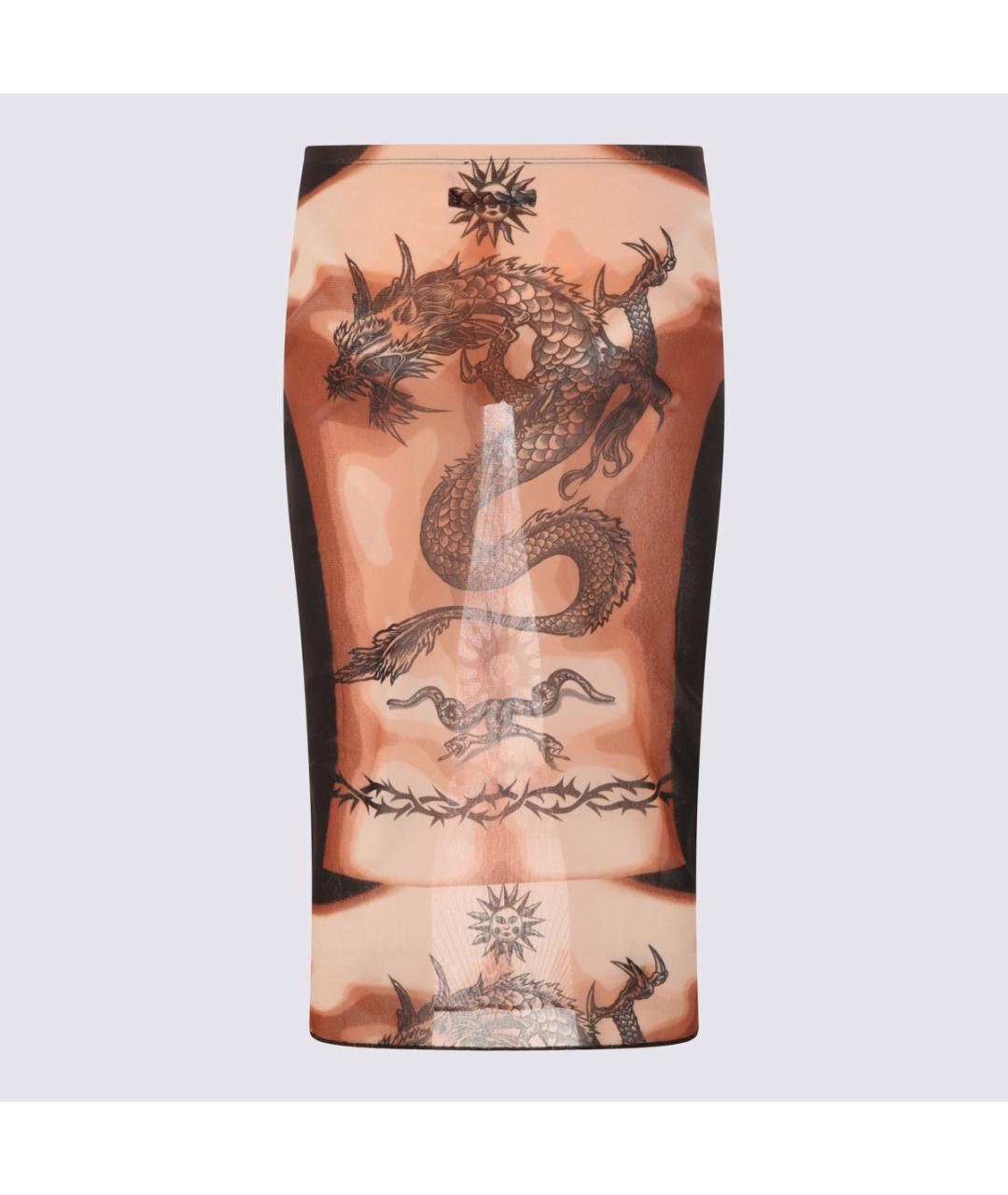 JEAN PAUL GAULTIER Мульти полиамидовая юбка миди, фото 2