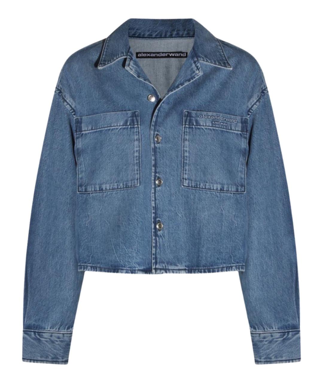 ALEXANDER WANG Синяя хлопковая рубашка, фото 1