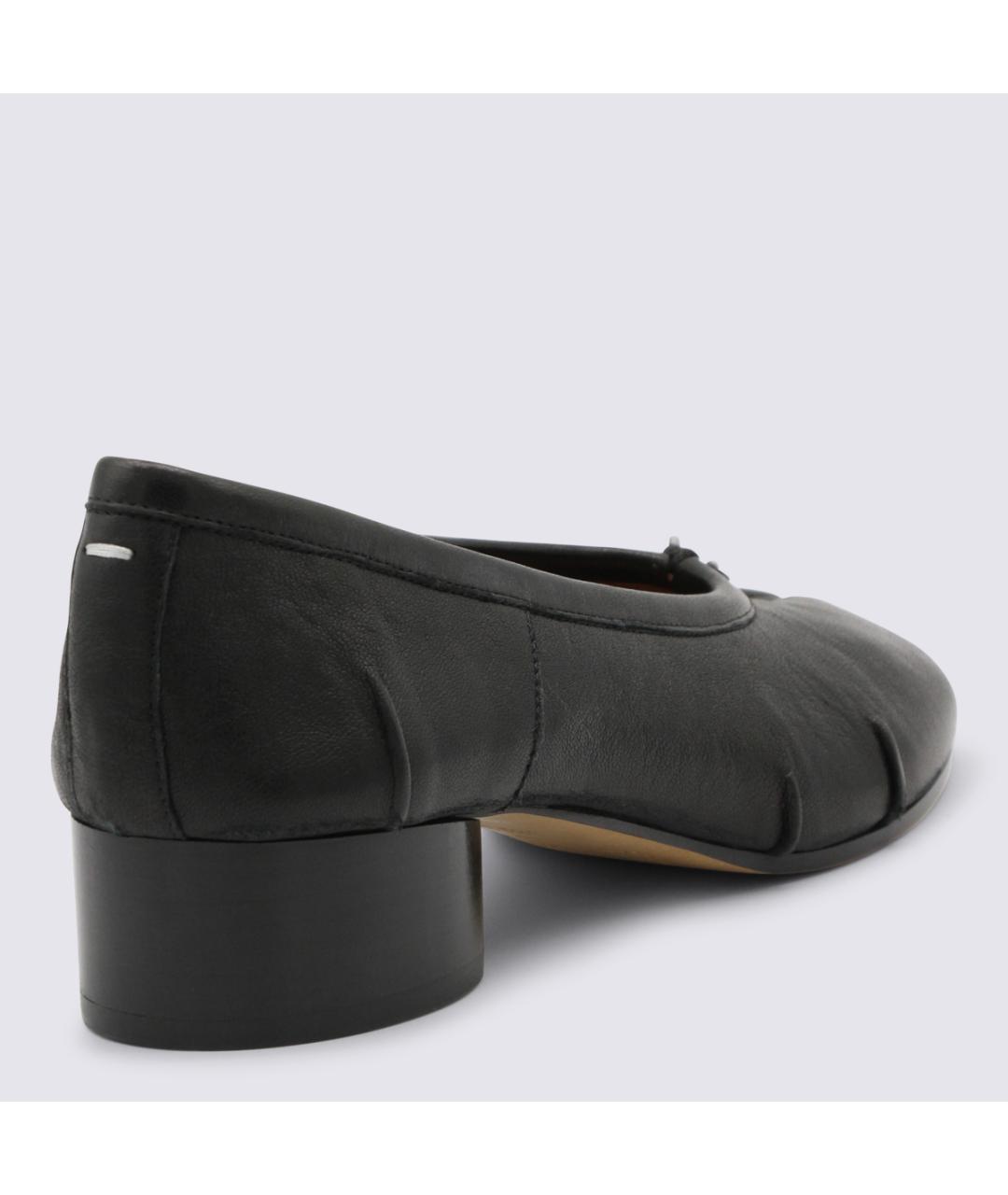 MAISON MARGIELA Черные кожаные туфли, фото 3