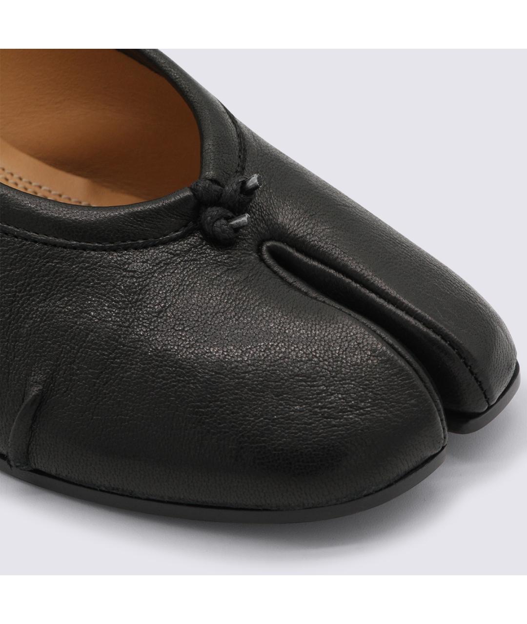 MAISON MARGIELA Черные кожаные туфли, фото 4