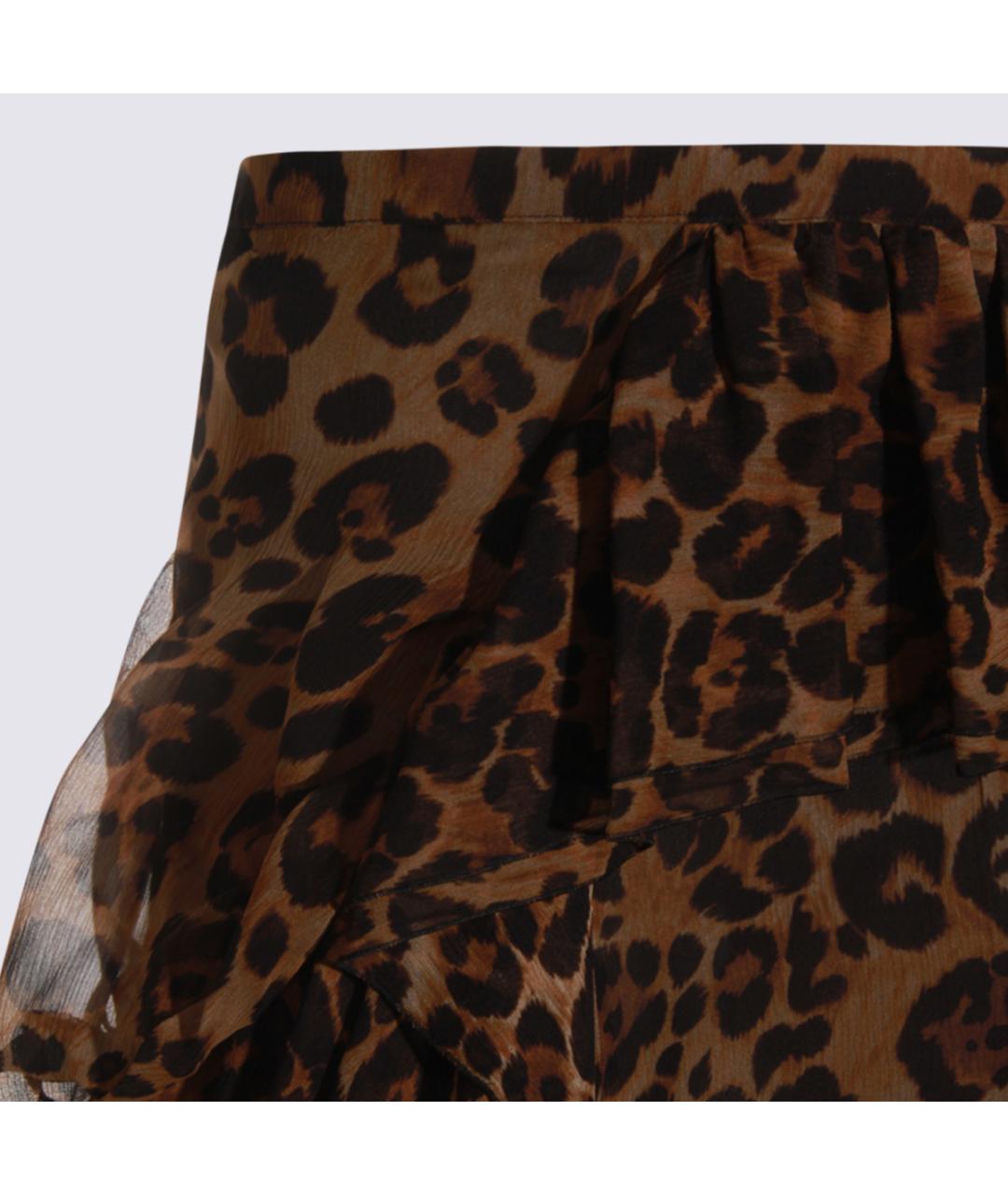 BLUMARINE Мульти шелковая юбка макси, фото 3